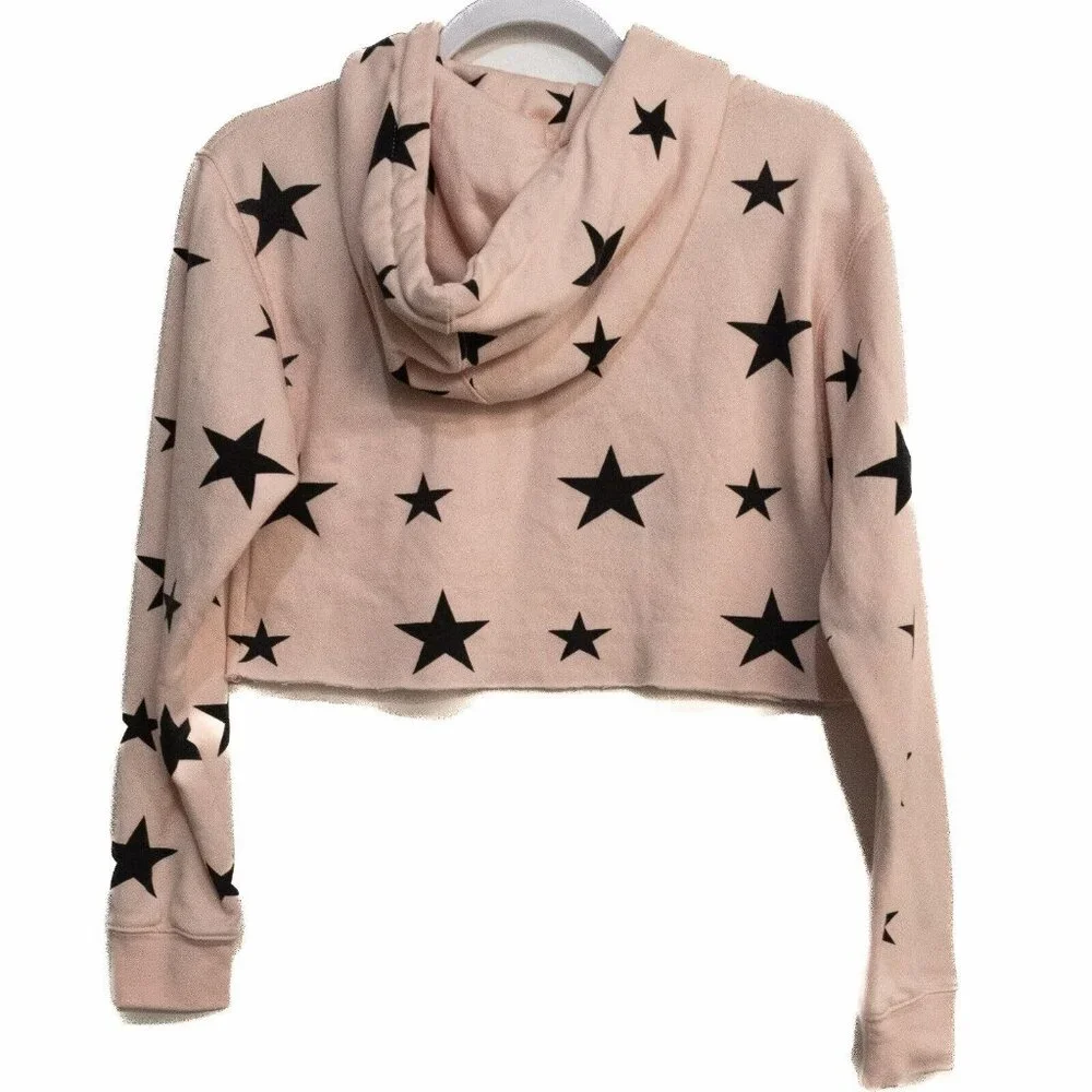 Southern Spirit Girls Pink Black Stars Hoodie Pullover Long Sleeve Size XS - Picture 5 of 7